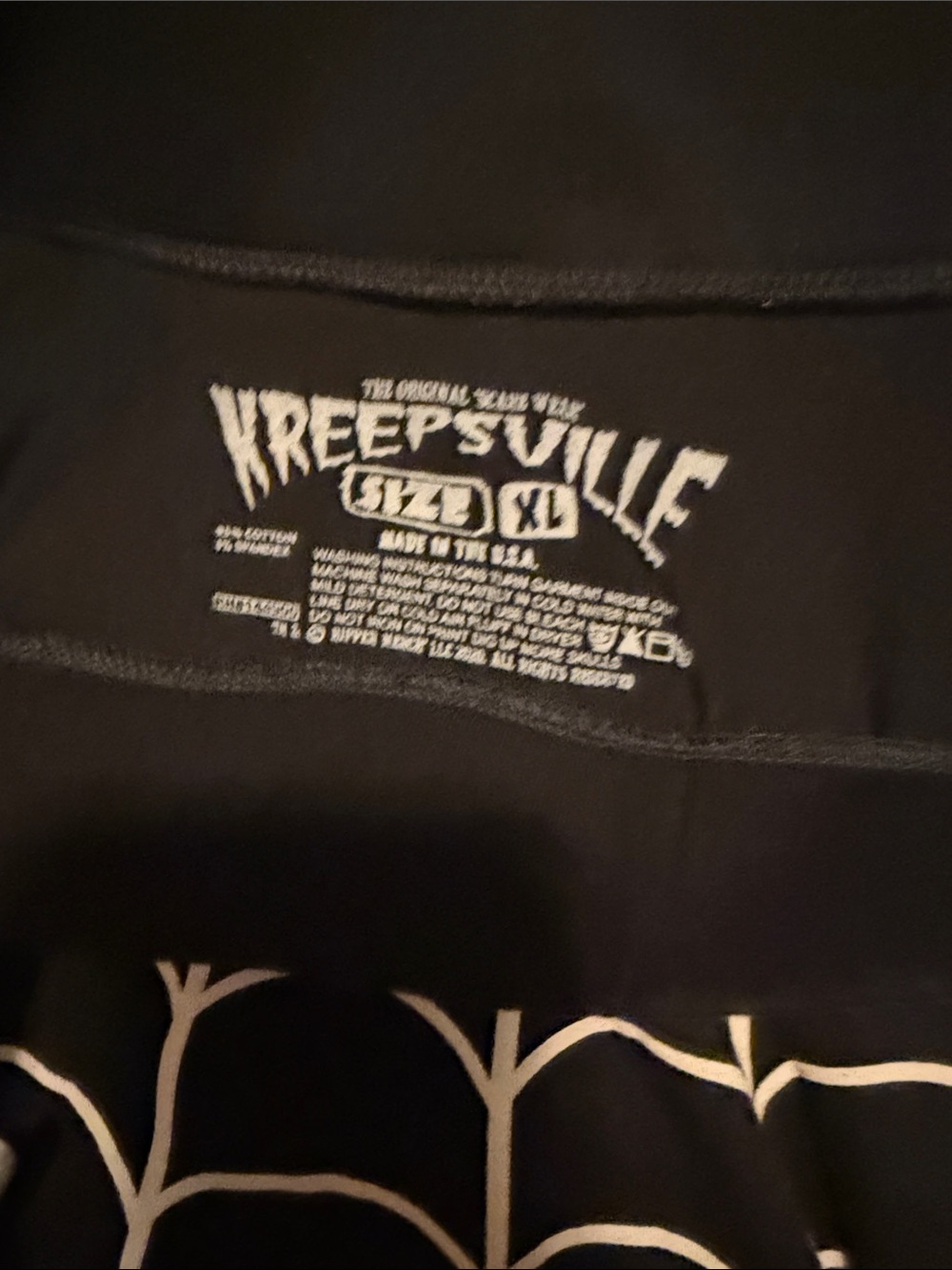 Black and White Graphic Pleated Skirt - Women's Kreepsville - Picture 2 of 4